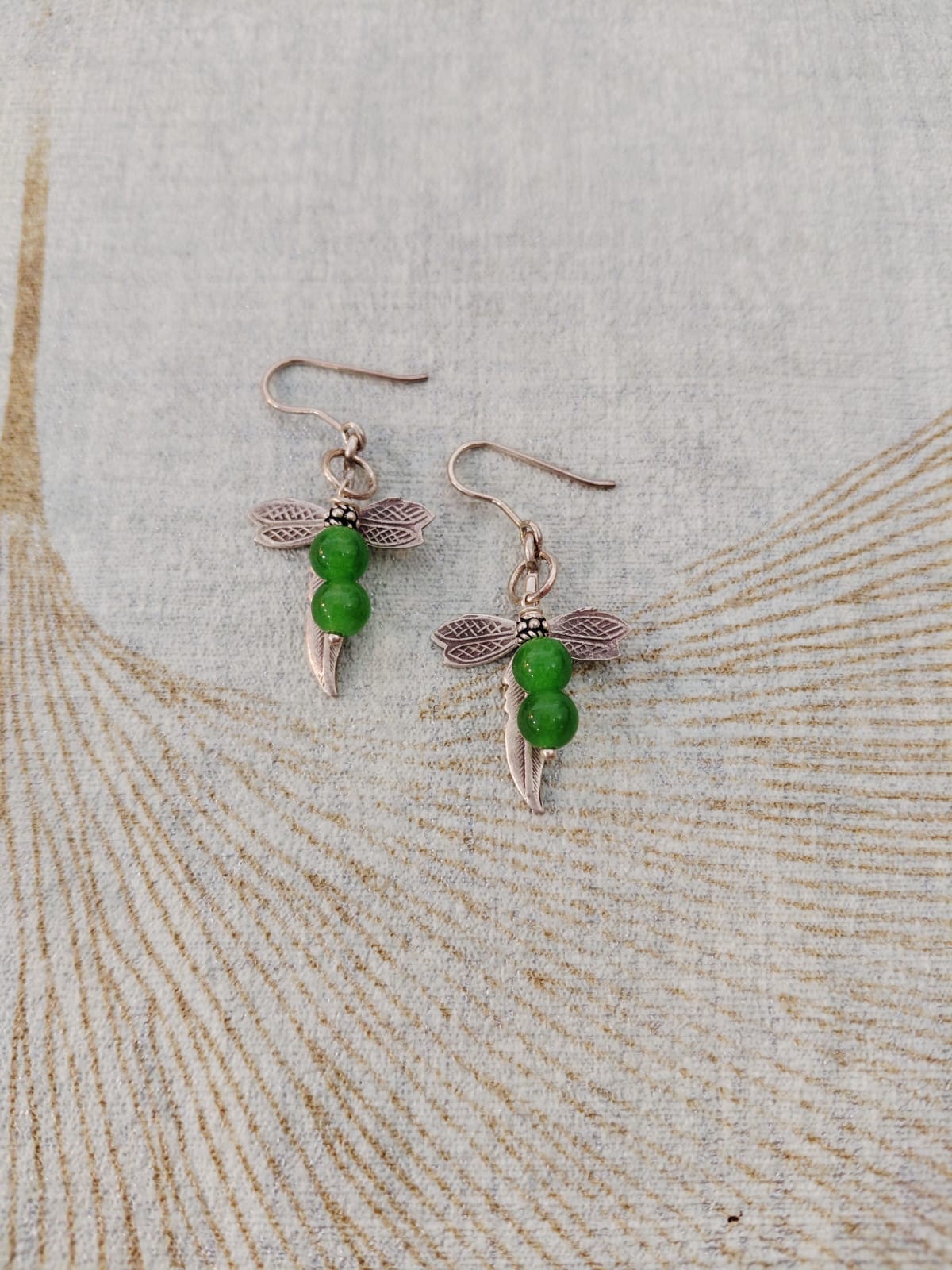 Orecchini Dragonfly & Agata Verde