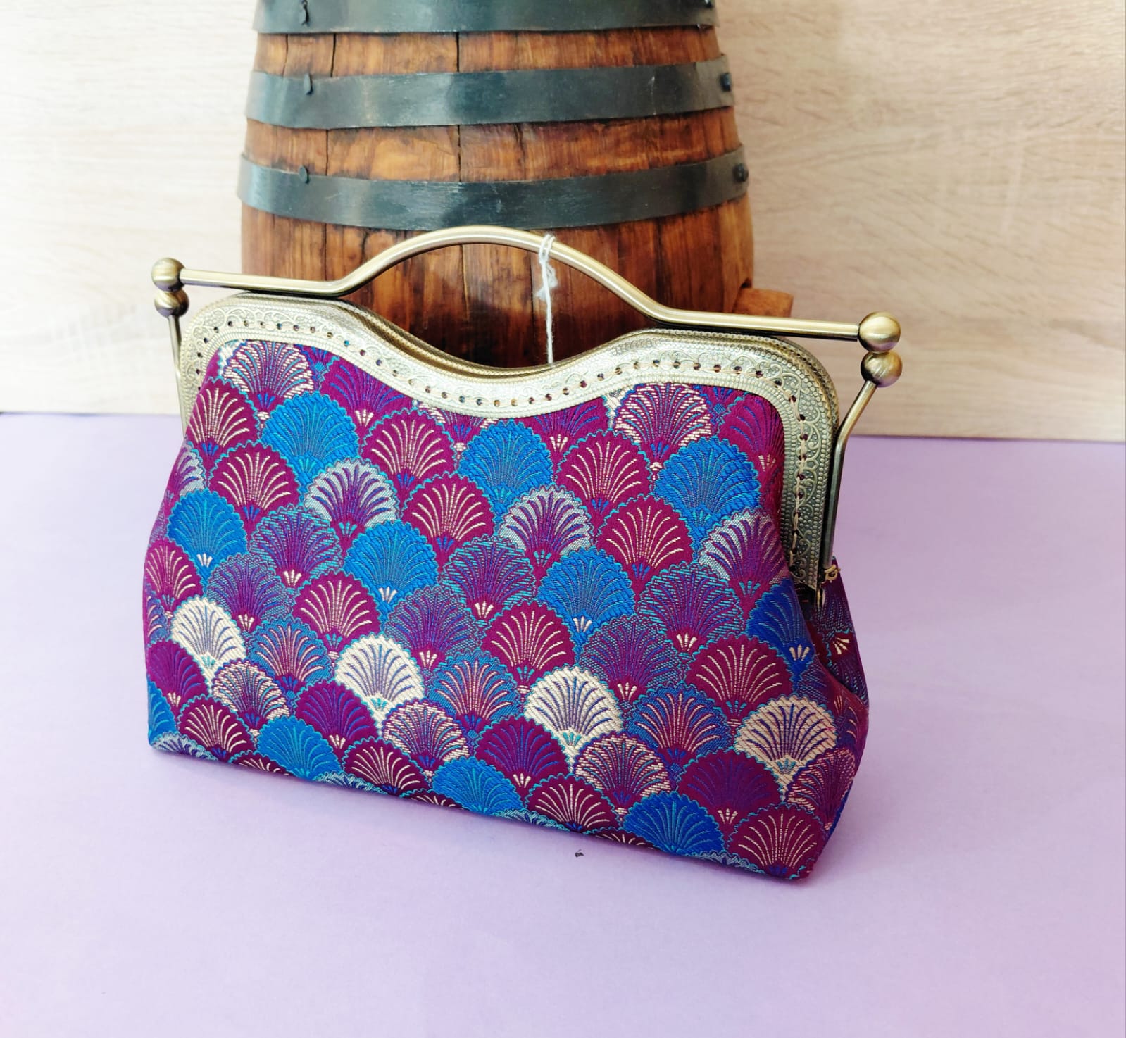 Borsa Retr&ograve; Ventagli Fuxia