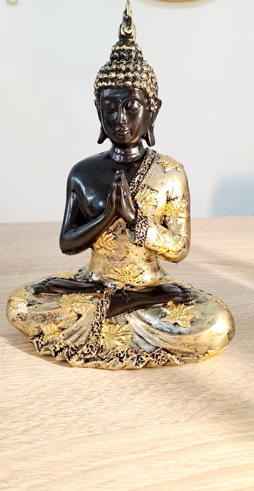 Statua Buddha Oro & Nero