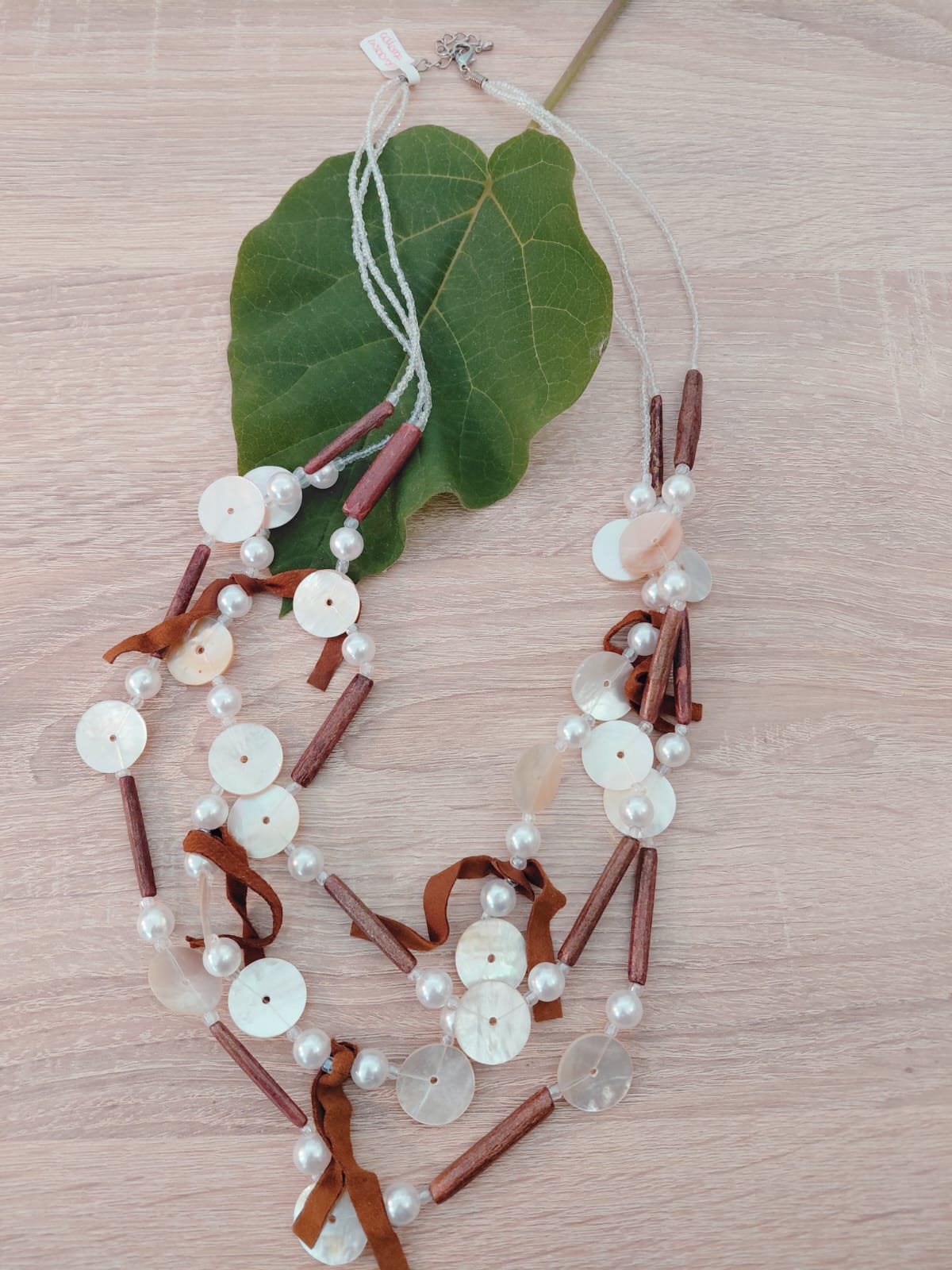 Collana Madre Perla & Legno