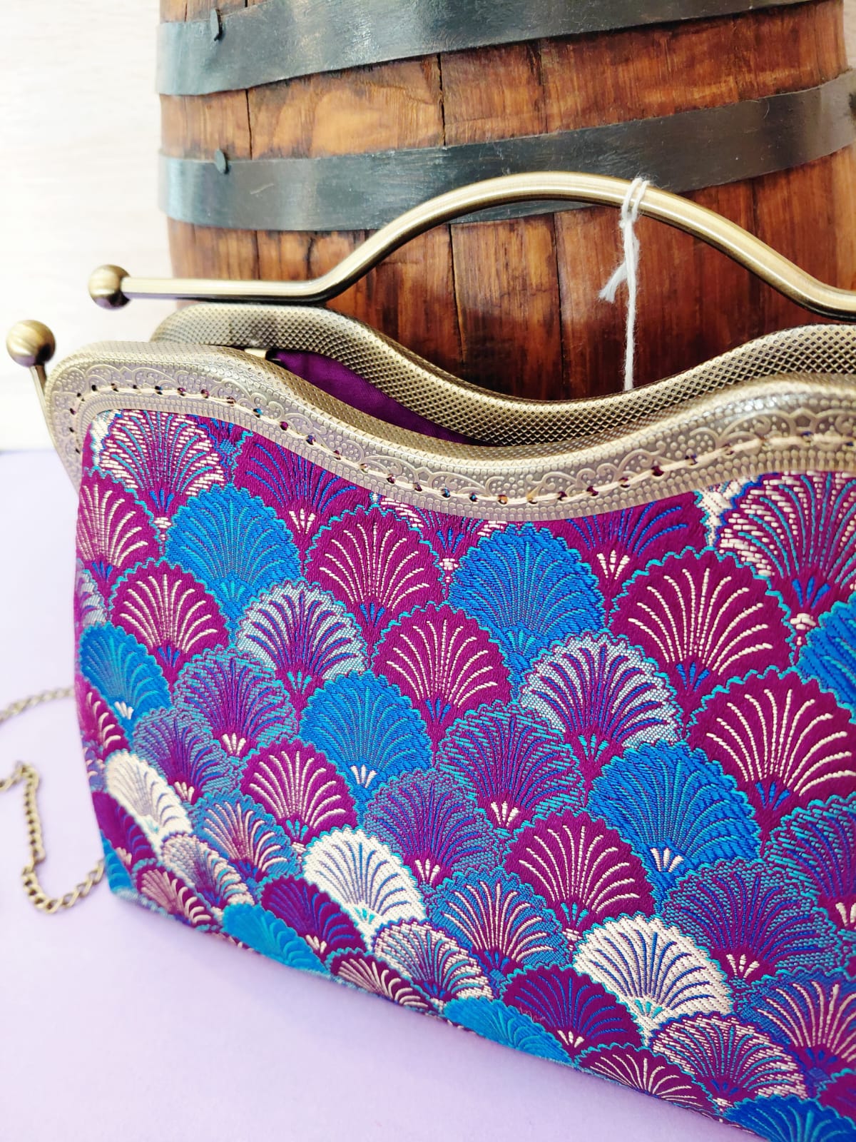 Borsa Retr&ograve; Ventagli Fuxia