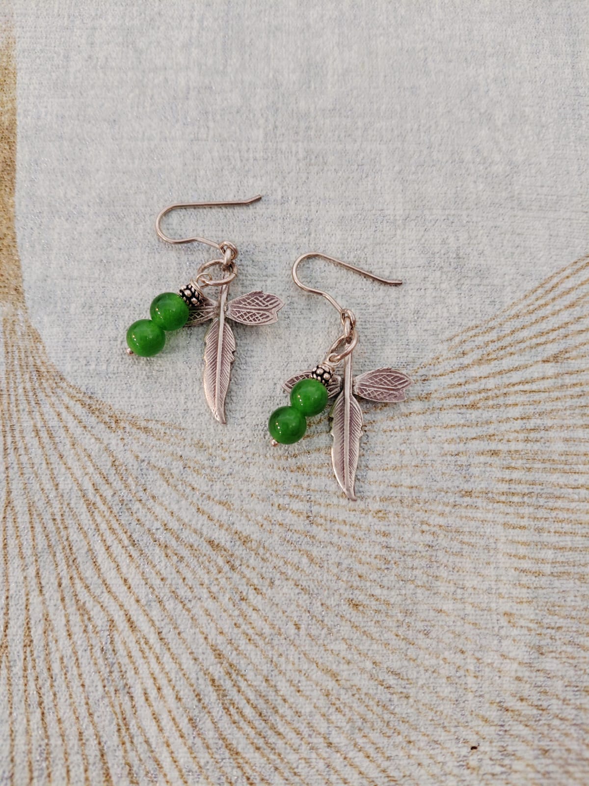 Orecchini Dragonfly & Agata Verde