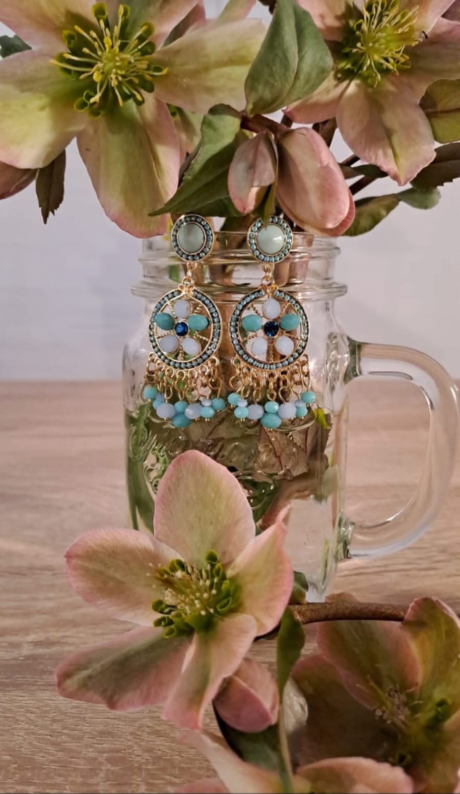 Orecchini Perline Azzurre