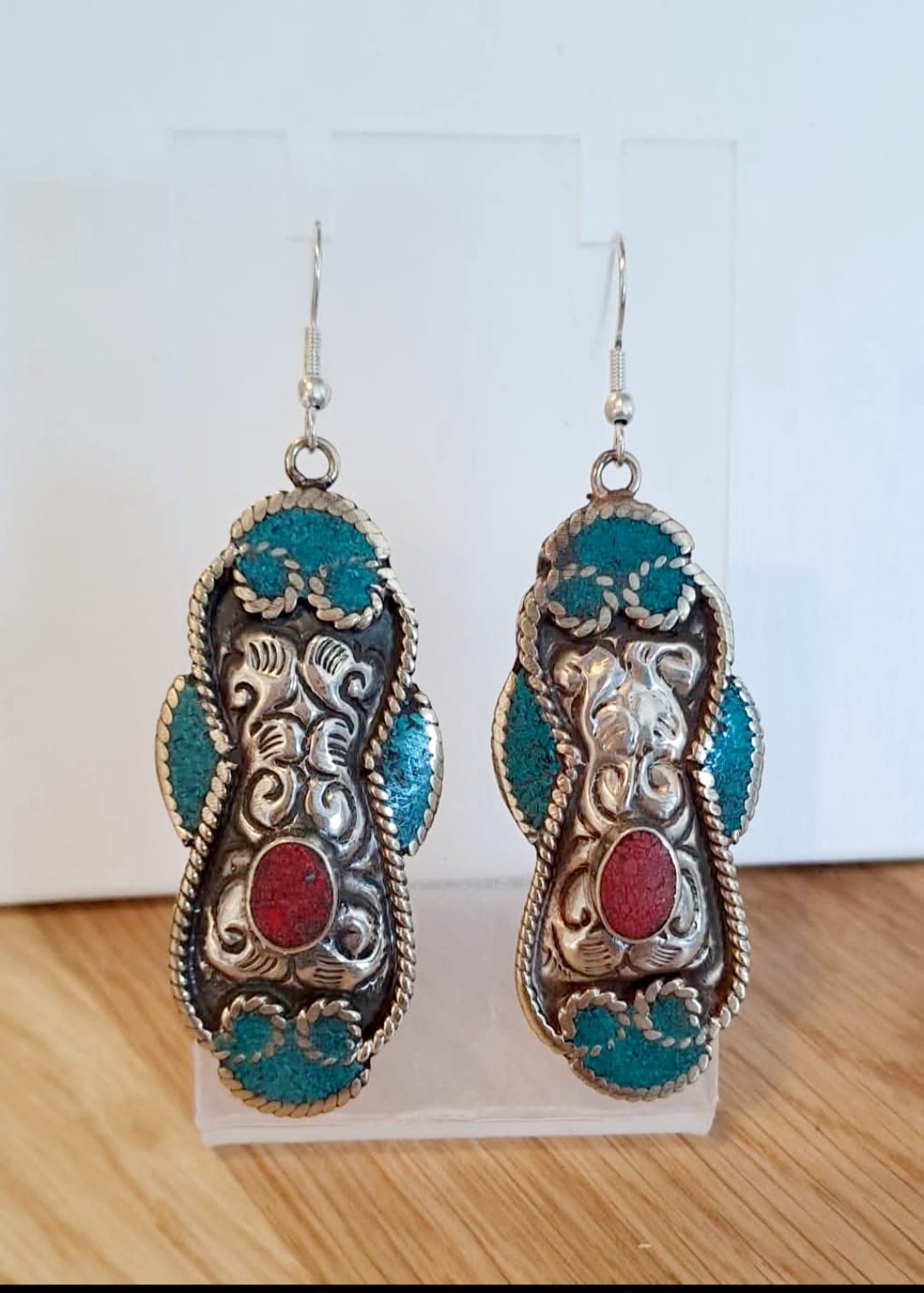 Orecchini Turchese & Corallo