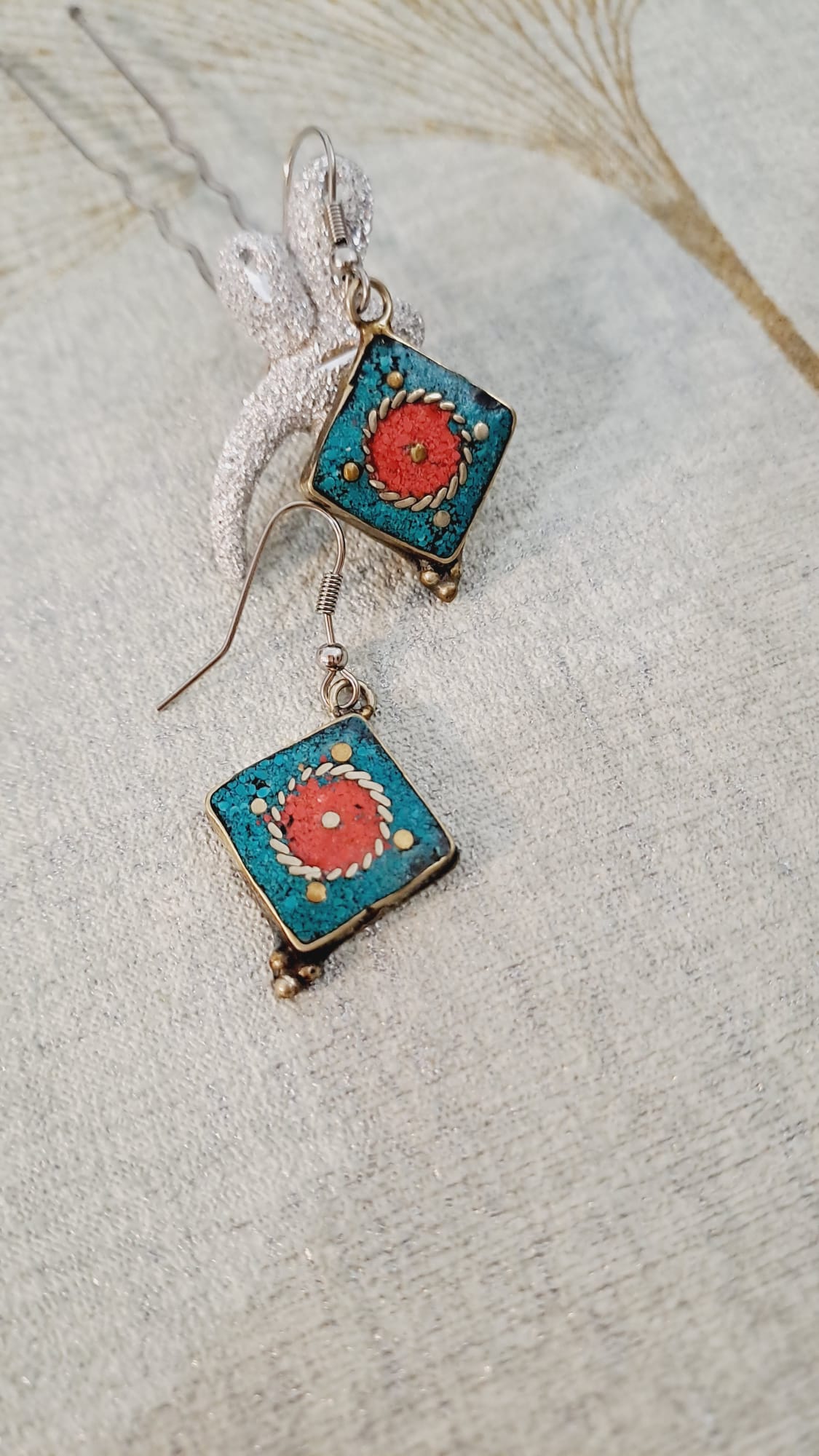 Orecchini Nepal Rombo