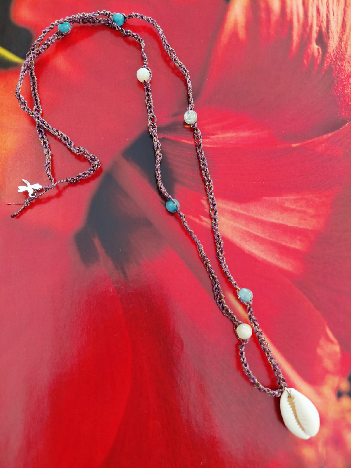 Collana Uncinetto & Acquamarina