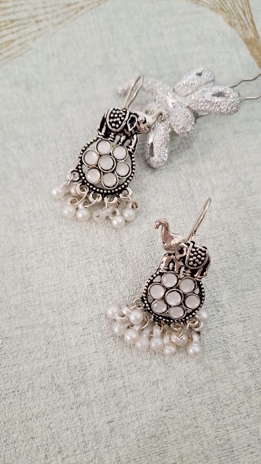 Orecchini Elefanti & Madreperla