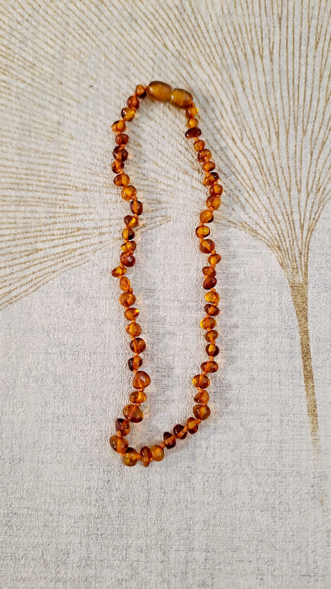 Collana Ambra Baby Cognac