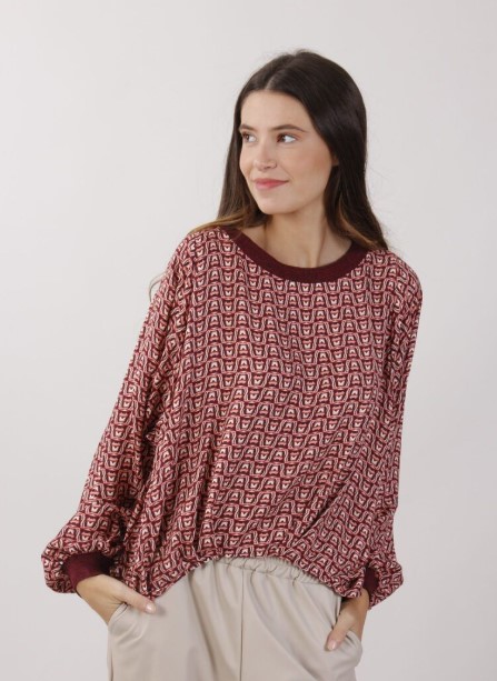 Maglia Geometrie Bordeaux